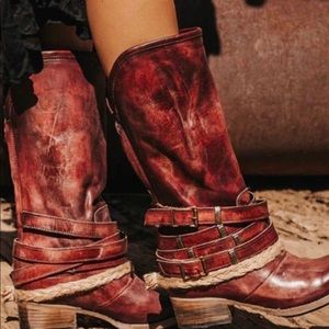 Freebird Drove Wine Leather Boots